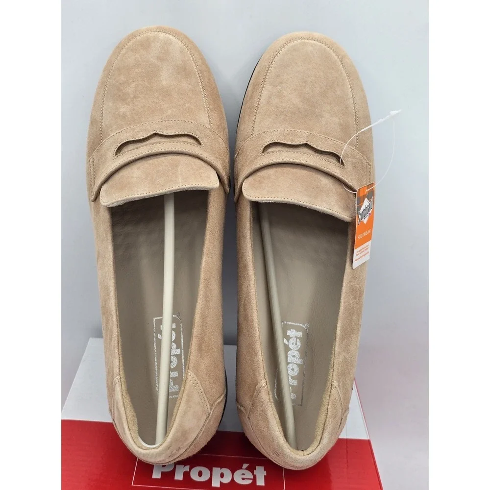 Propet Yetta Slip On Womens Beige Flats Casual WCX103LDOE-08 Sz 8‎ X (2E) EE
